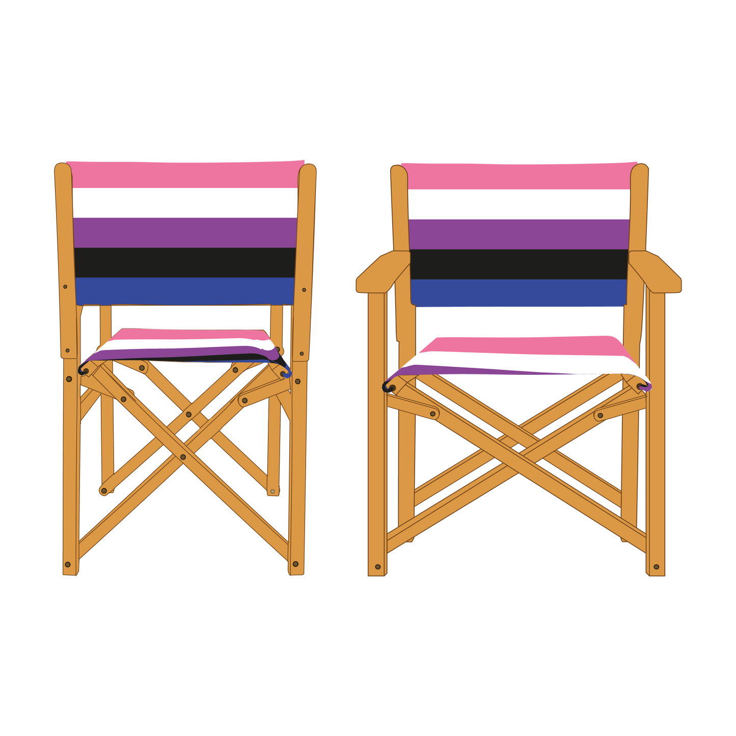 Genderfluid Pride Personalised Directors chair
