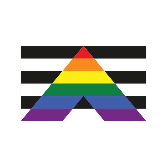 Straight Ally Pride Baseball Cap - Black Embroidered Rainbow Flag Hat For LGBTQ+ Awareness & Pride Events