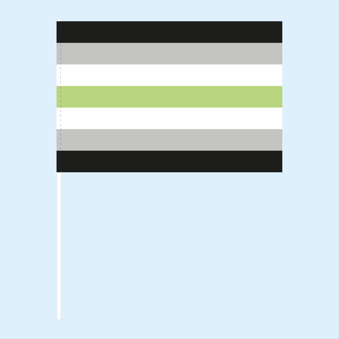 Agender Pride Handwaving Flag