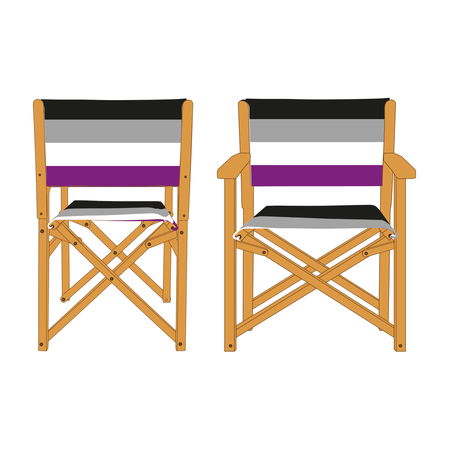 Asexual Pride Personalised Directors Chair