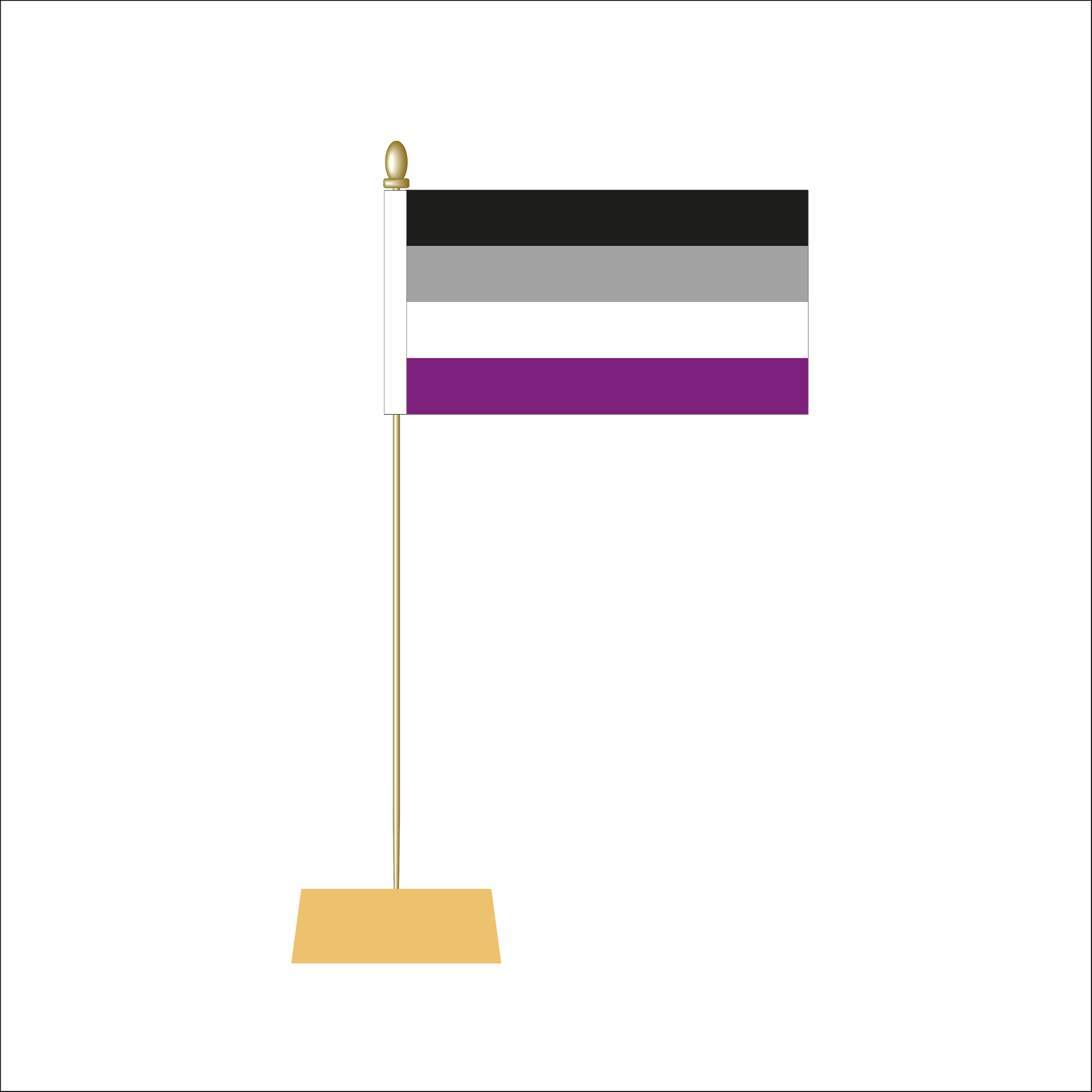 Asexual Pride Table Flag