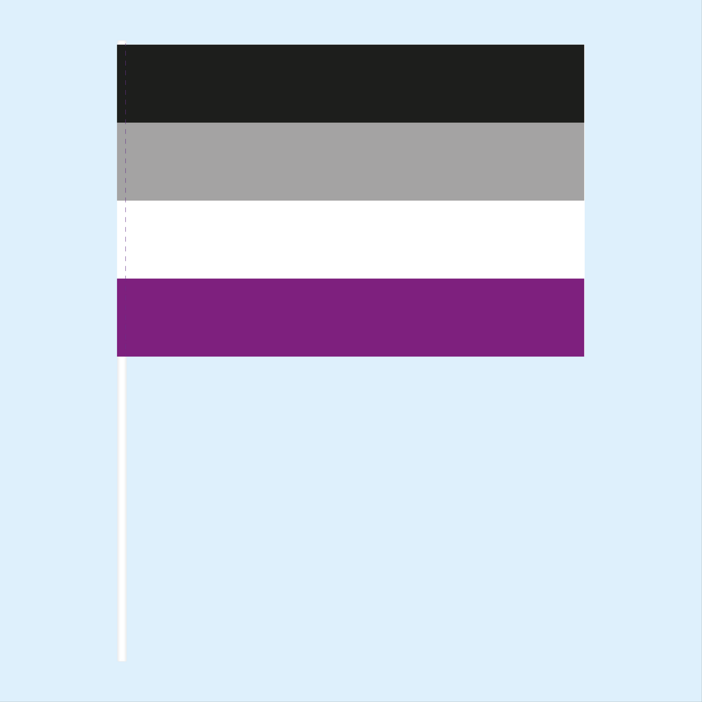 Asexual Pride Handwaving Flag