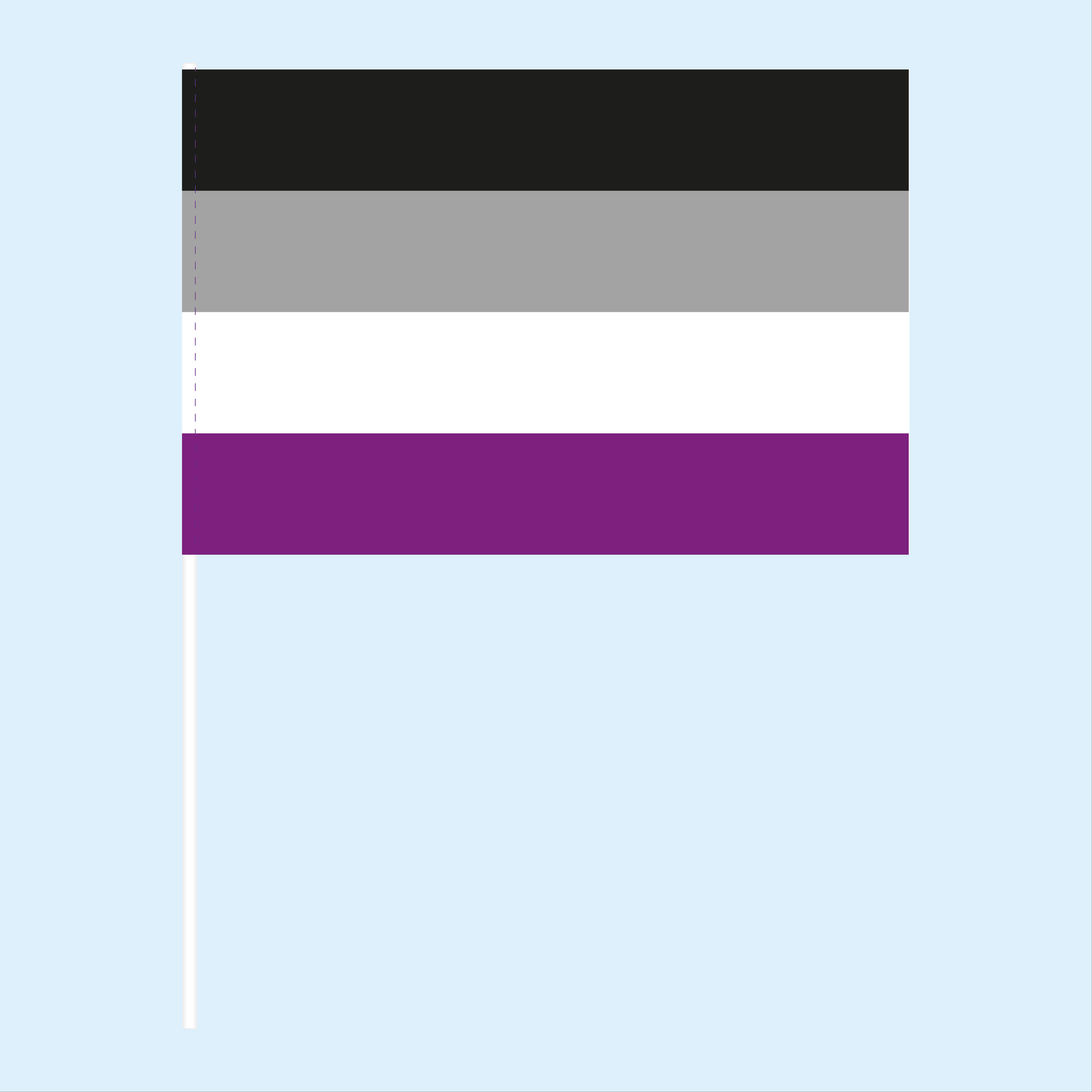 Asexual Pride Handwaving Flag