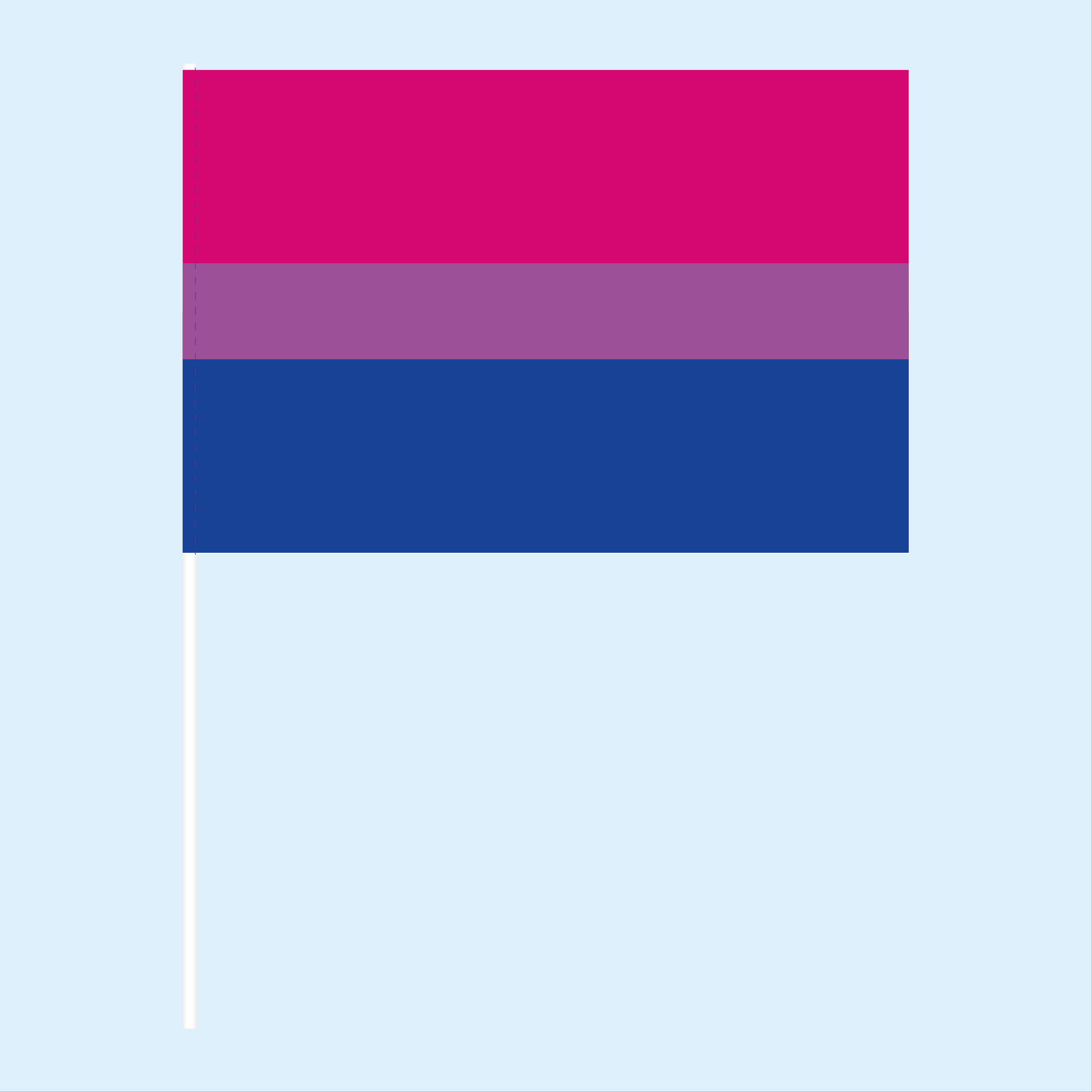 Bisexual Pride Handwaving Flag