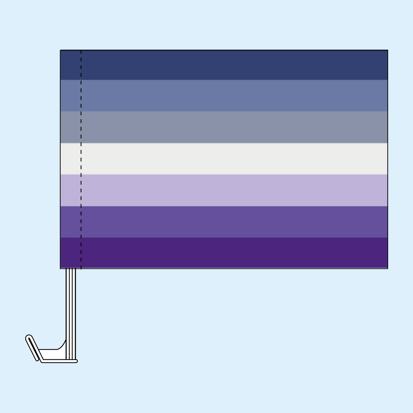 Butch Lesbian Pride Car Flag