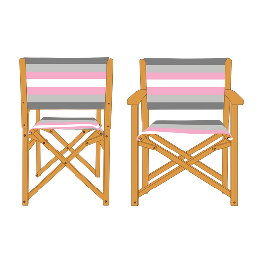 Demigirl Pride Personalised Directors Chair