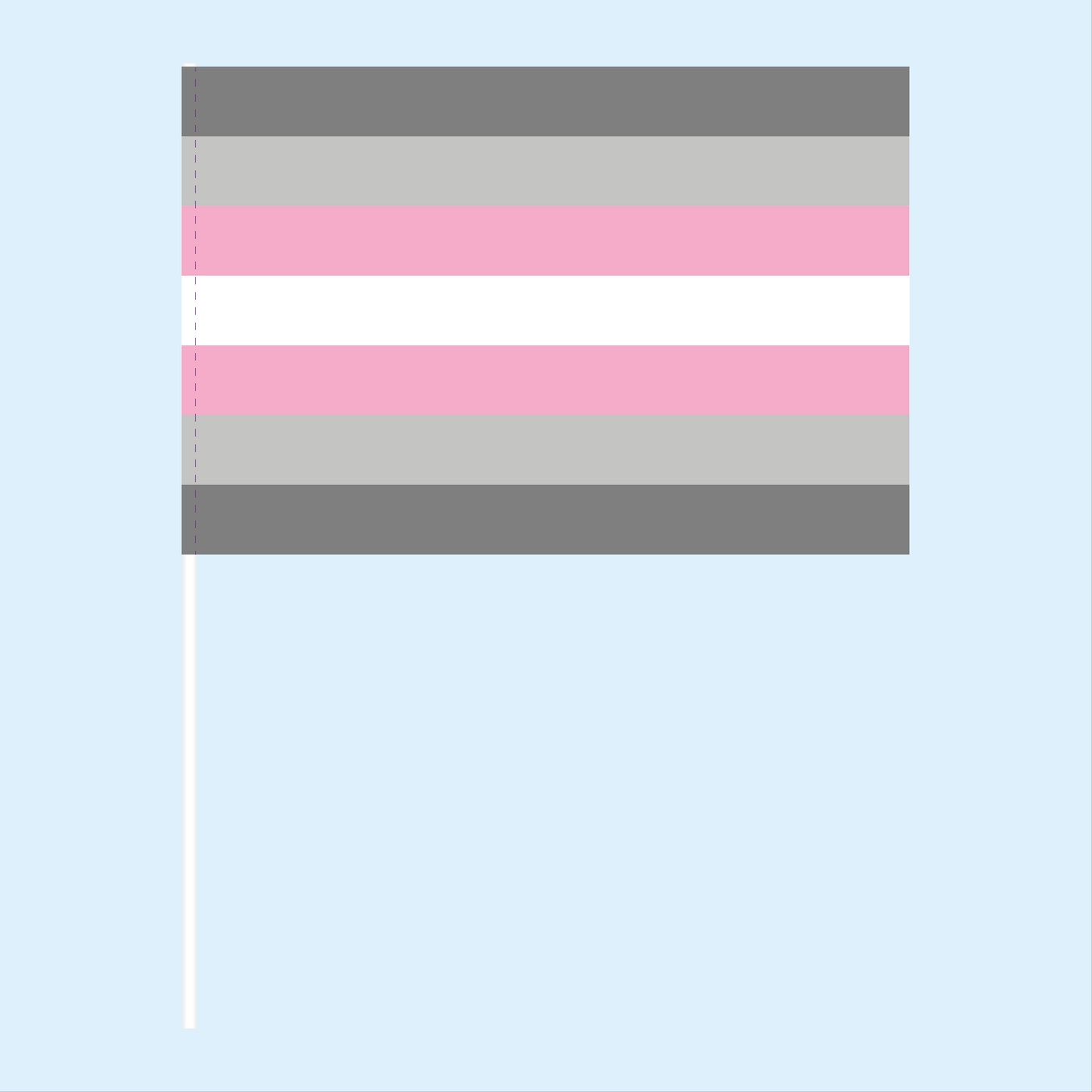 Demigirl Pride Handwaving Flag