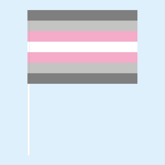 Demigirl Pride Handwaving Flag