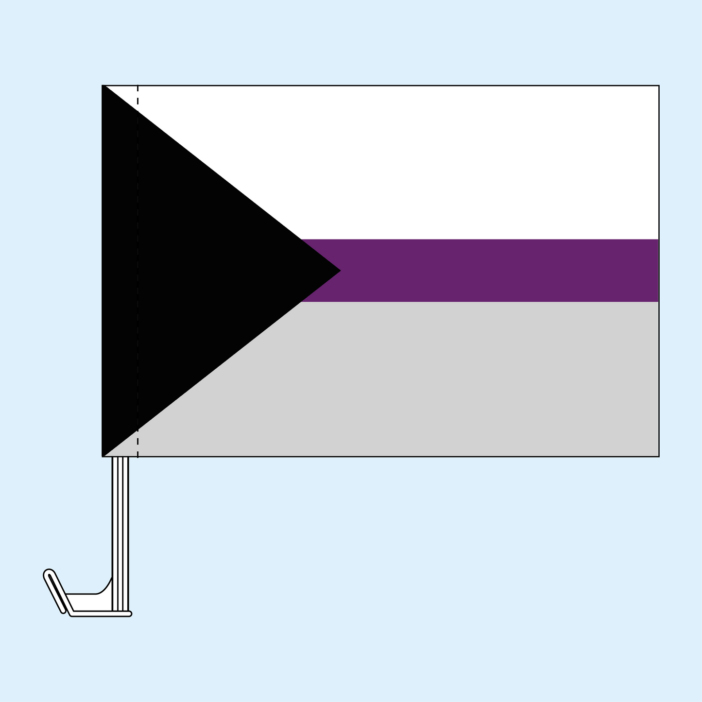 Demisexual Pride Car Flag