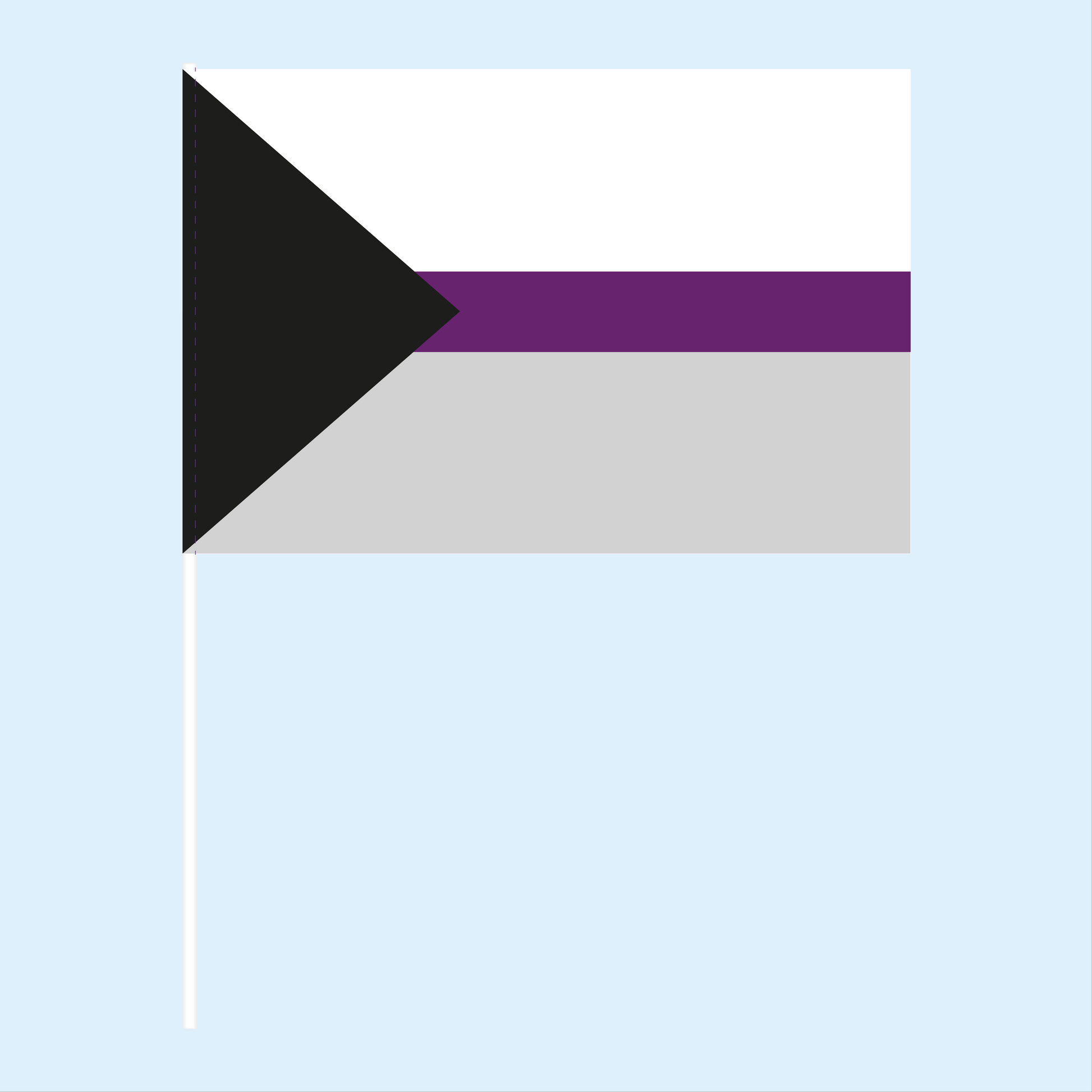 Demisexual Pride Handwaving Flag