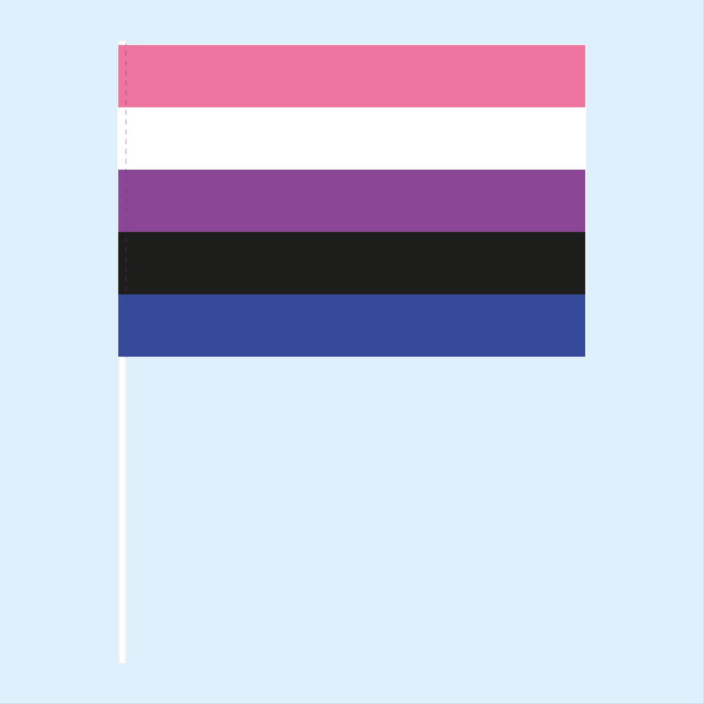 Genderfluid Pride Handwaving Flag