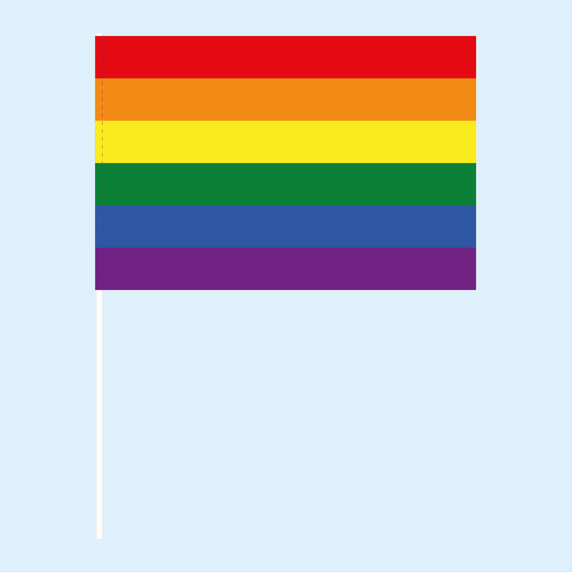 Gilbert Rainbow Pride Handwaving Flag