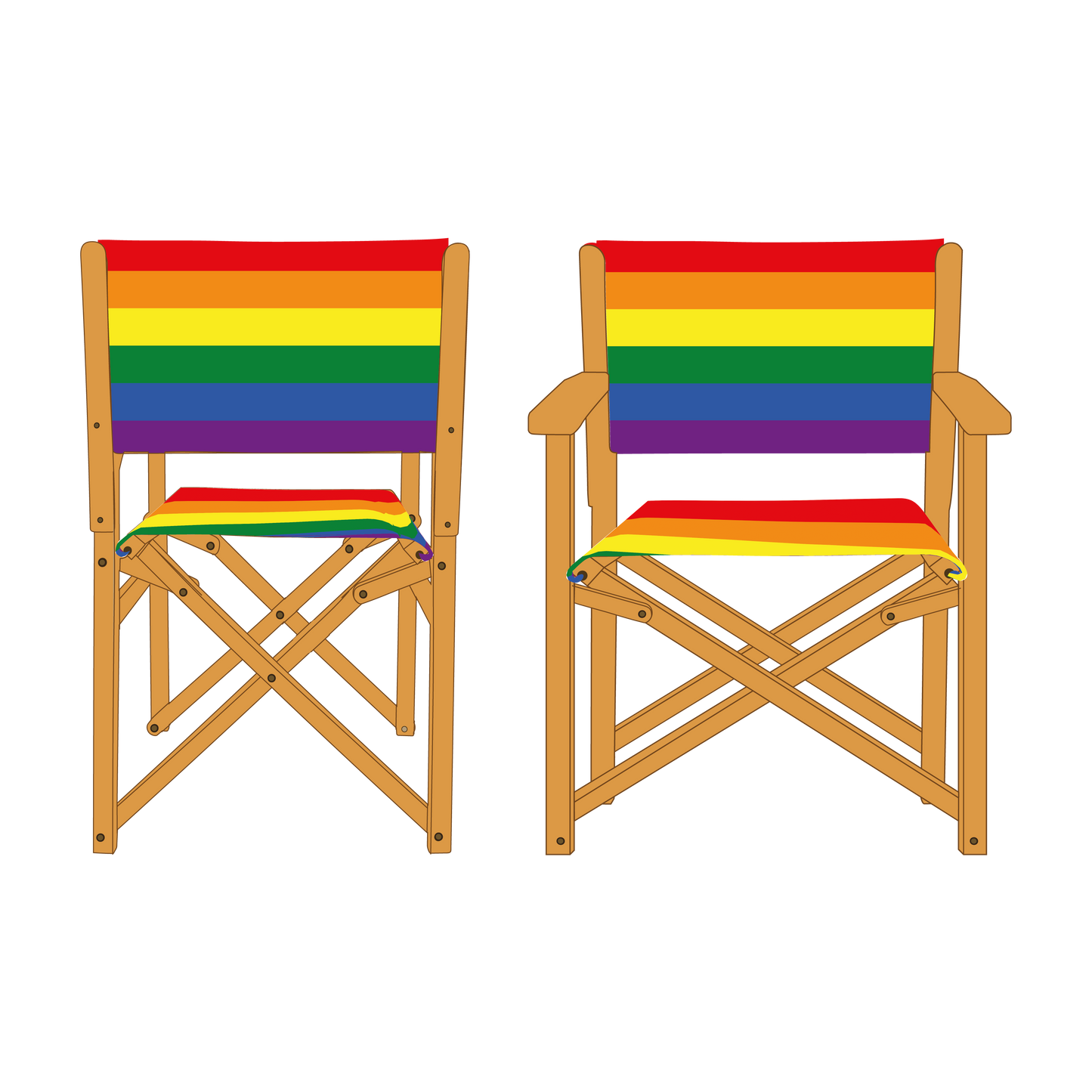 Gilbert Rainbow Pride Personalised Directors Chair