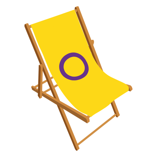 Personalised Intersex pride Deckchair