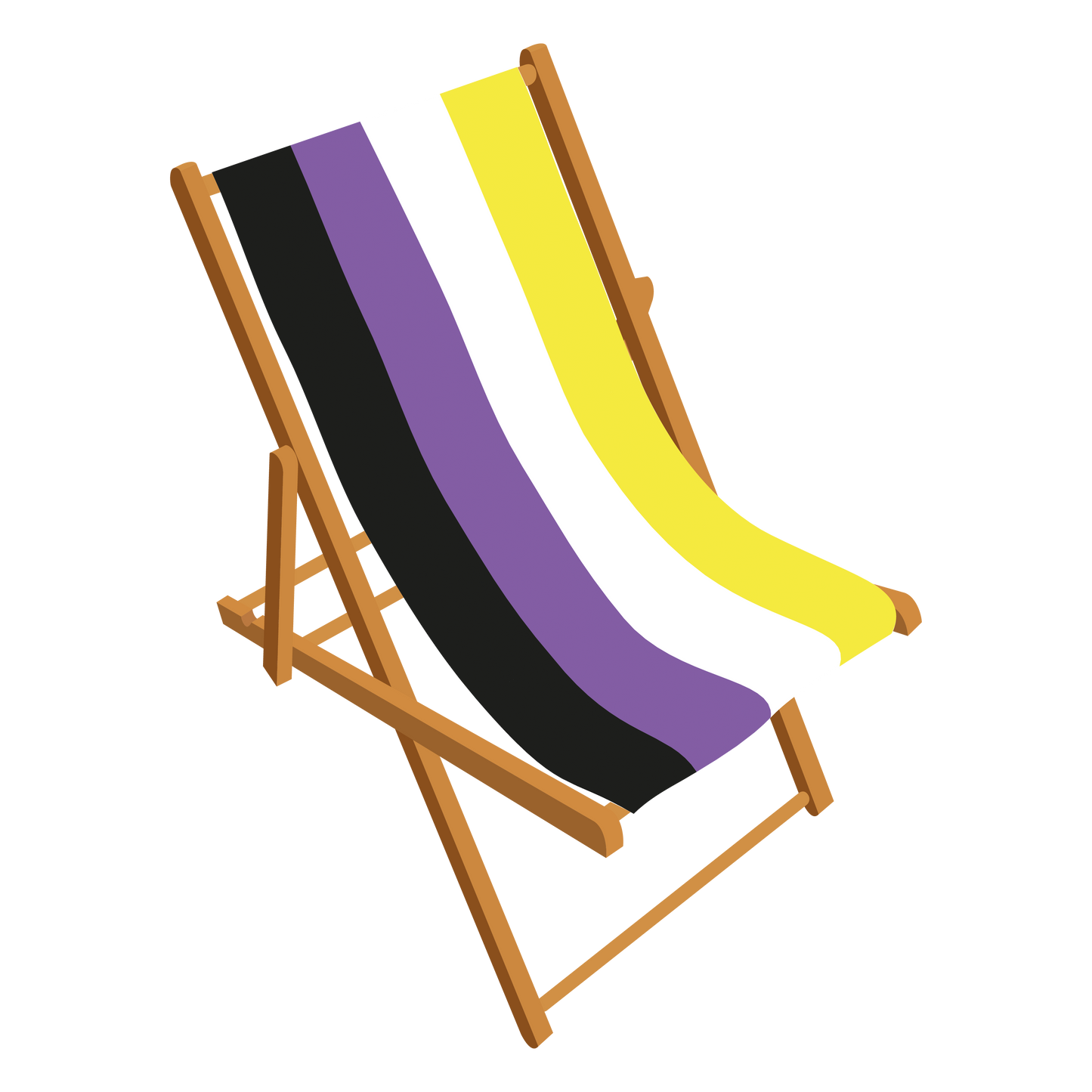 Non-Binary pride personalised deckchair