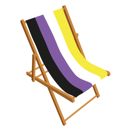 Non-Binary pride personalised deckchair