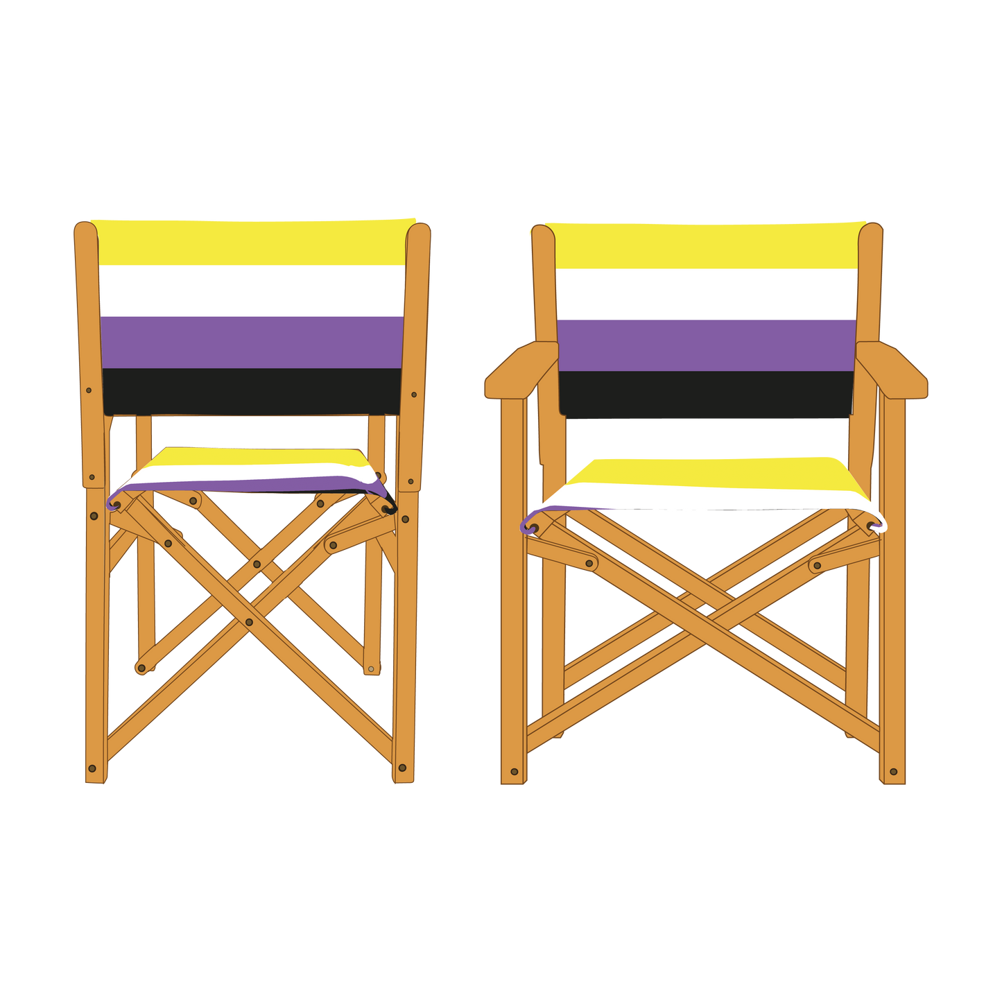 Non-binary Pride Personalised Directors Chair