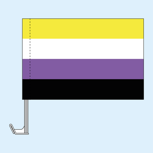 Non-binary Pride Car Flag – Pride By One Stop