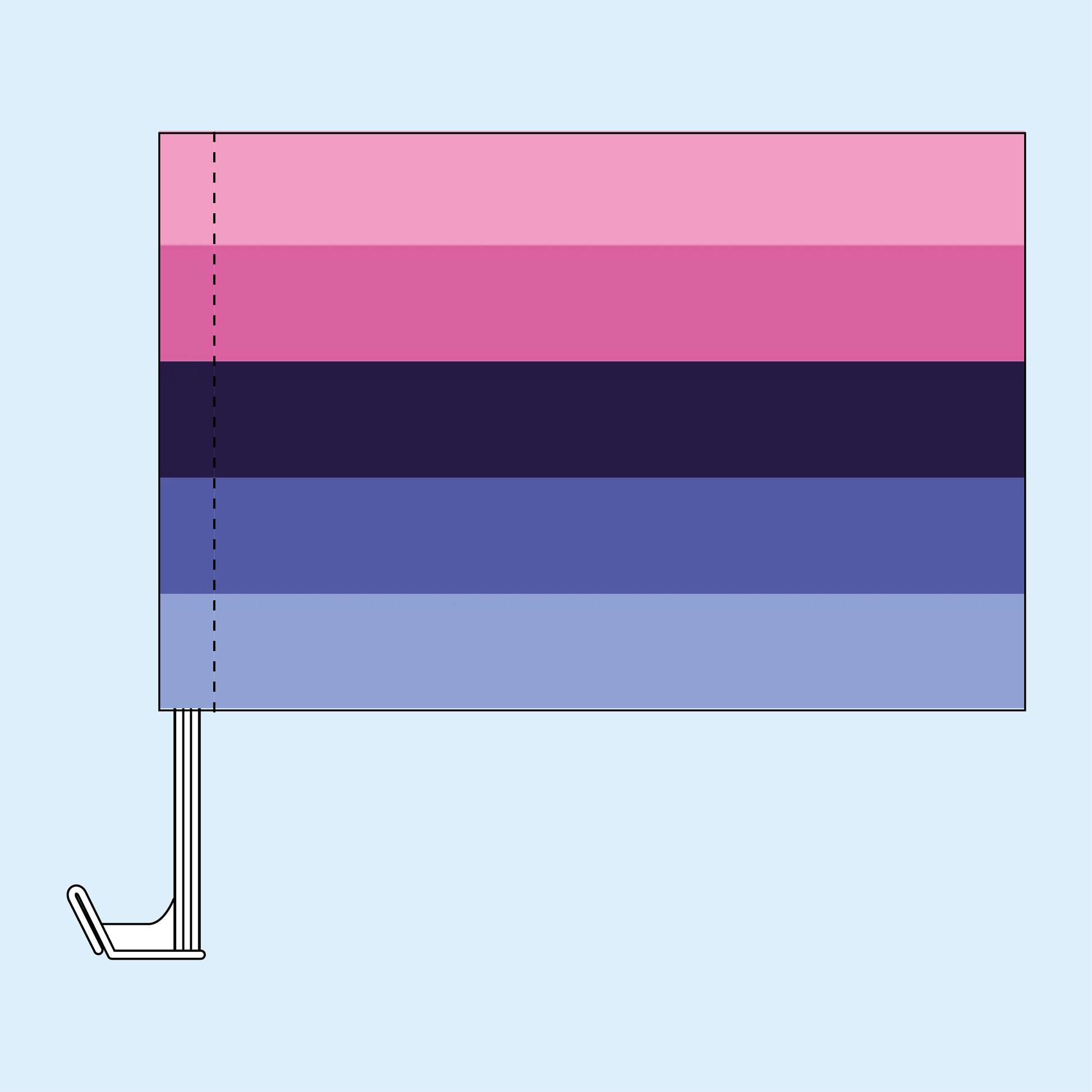 Omnisexual Pride Car Flag