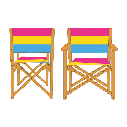 Pansexual Pride Personalised Directors Chair