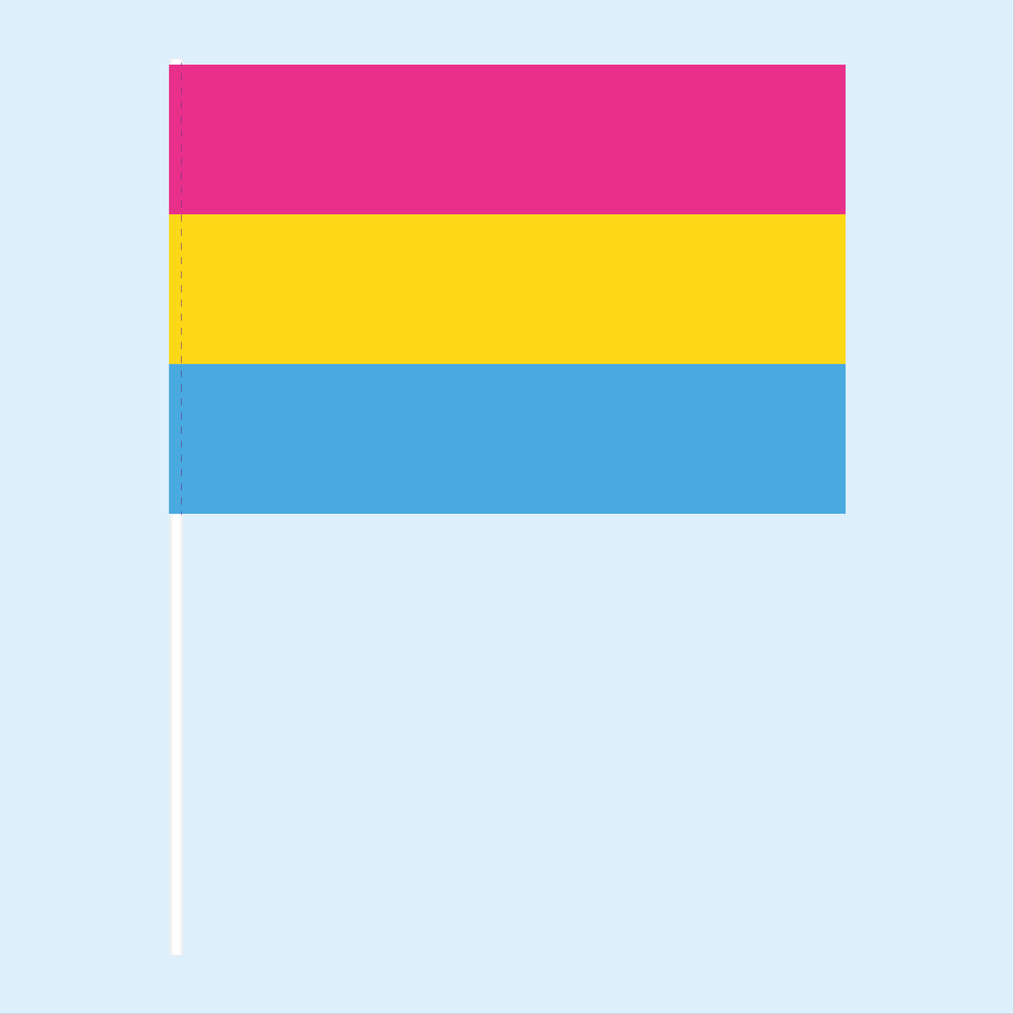 Pansexual Pride Handwaving Flag