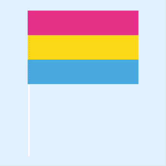 Pansexual Pride Handwaving Flag