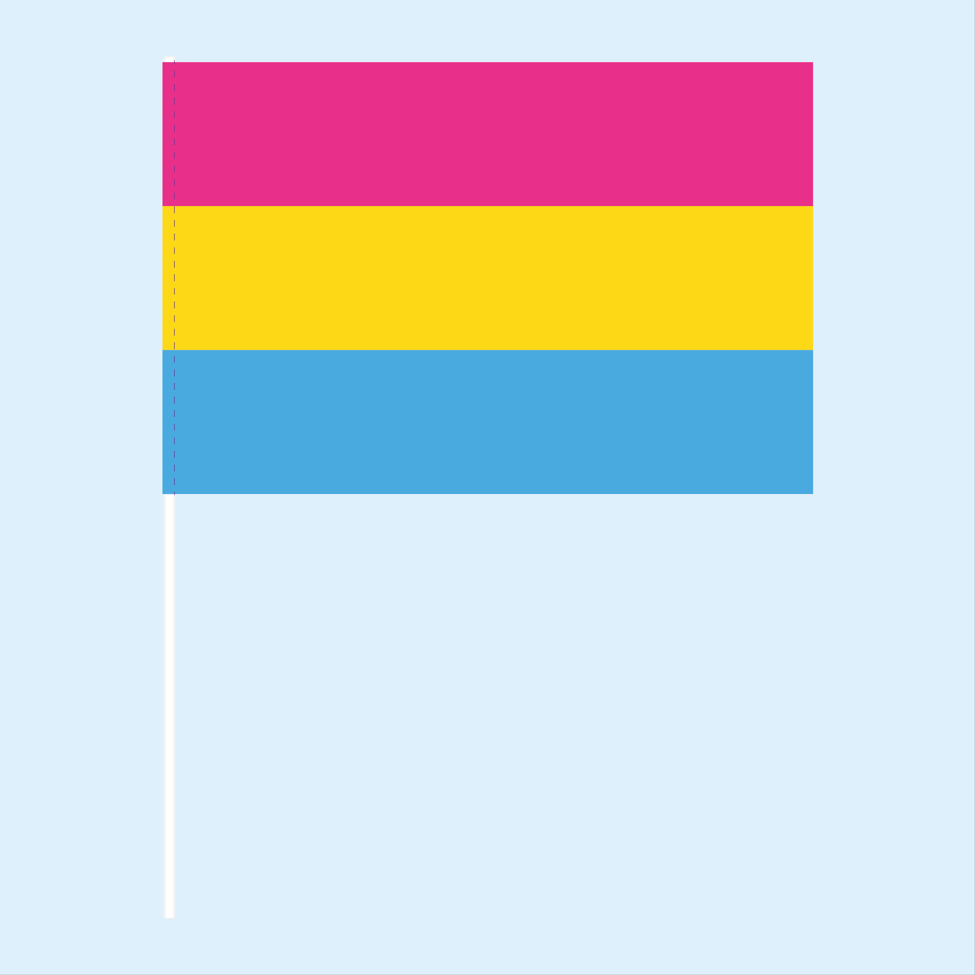 Pansexual Pride Handwaving Flag