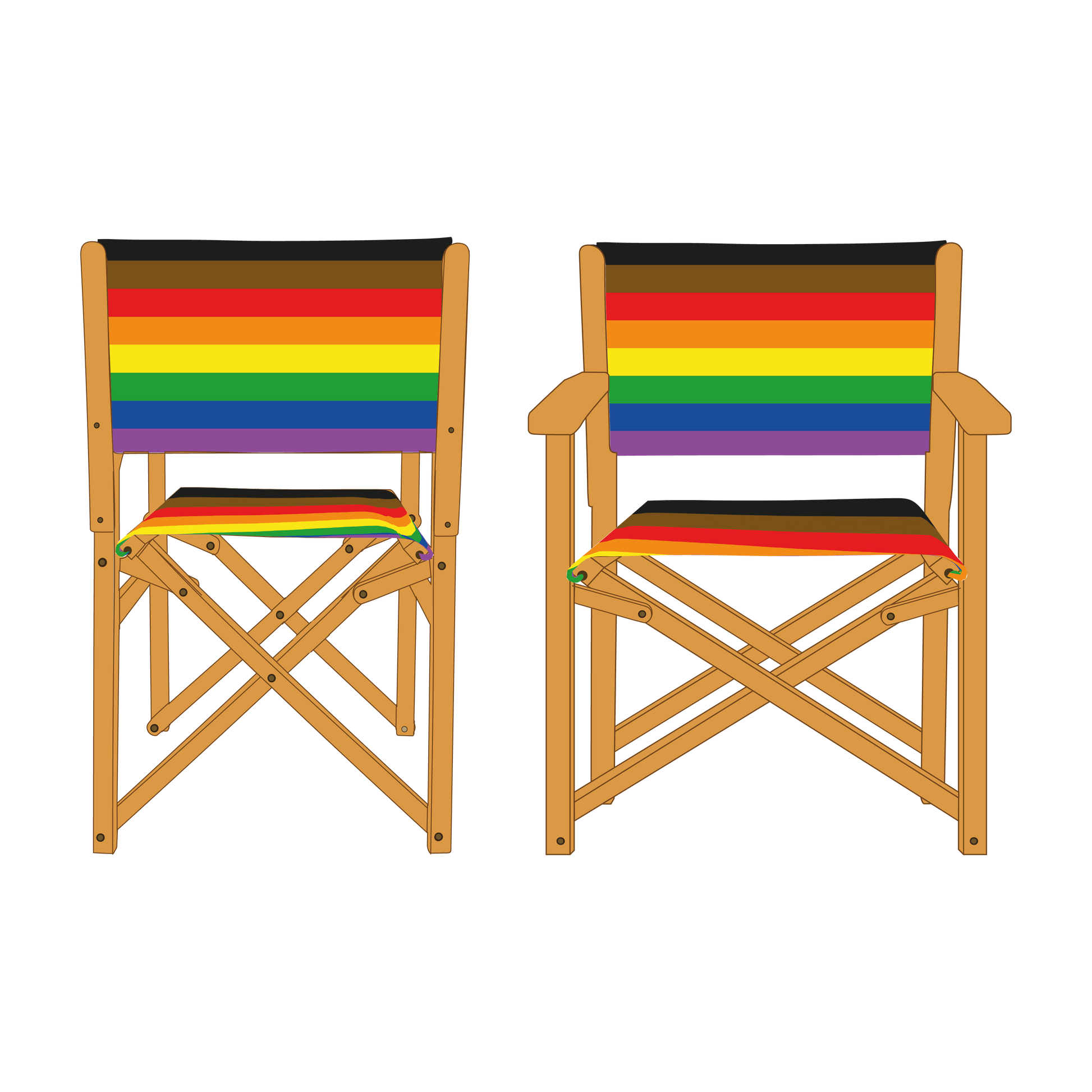 Philadelphia Pride Flag Personalised Directors Chair
