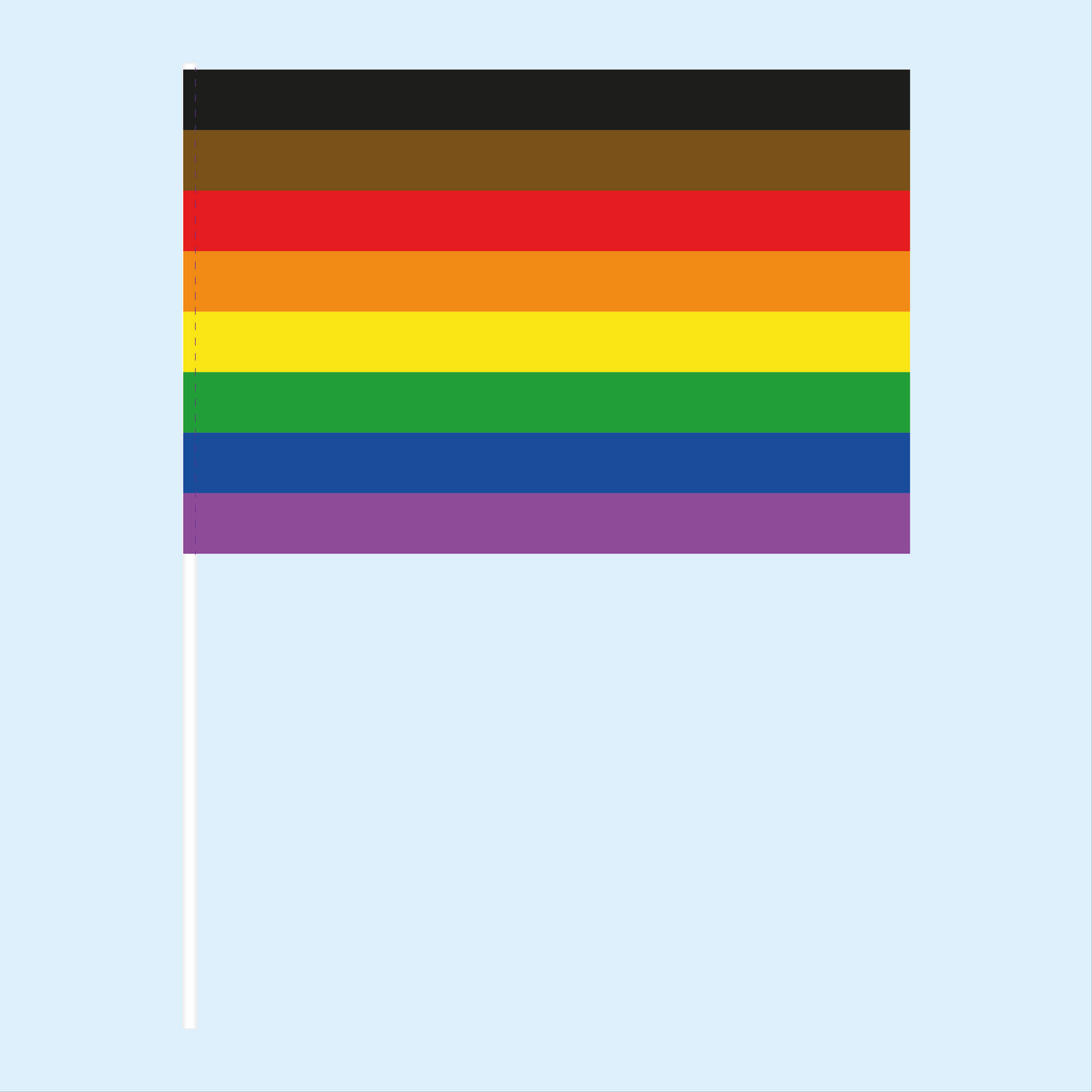 Philadelphia Pride Handwaving Flag