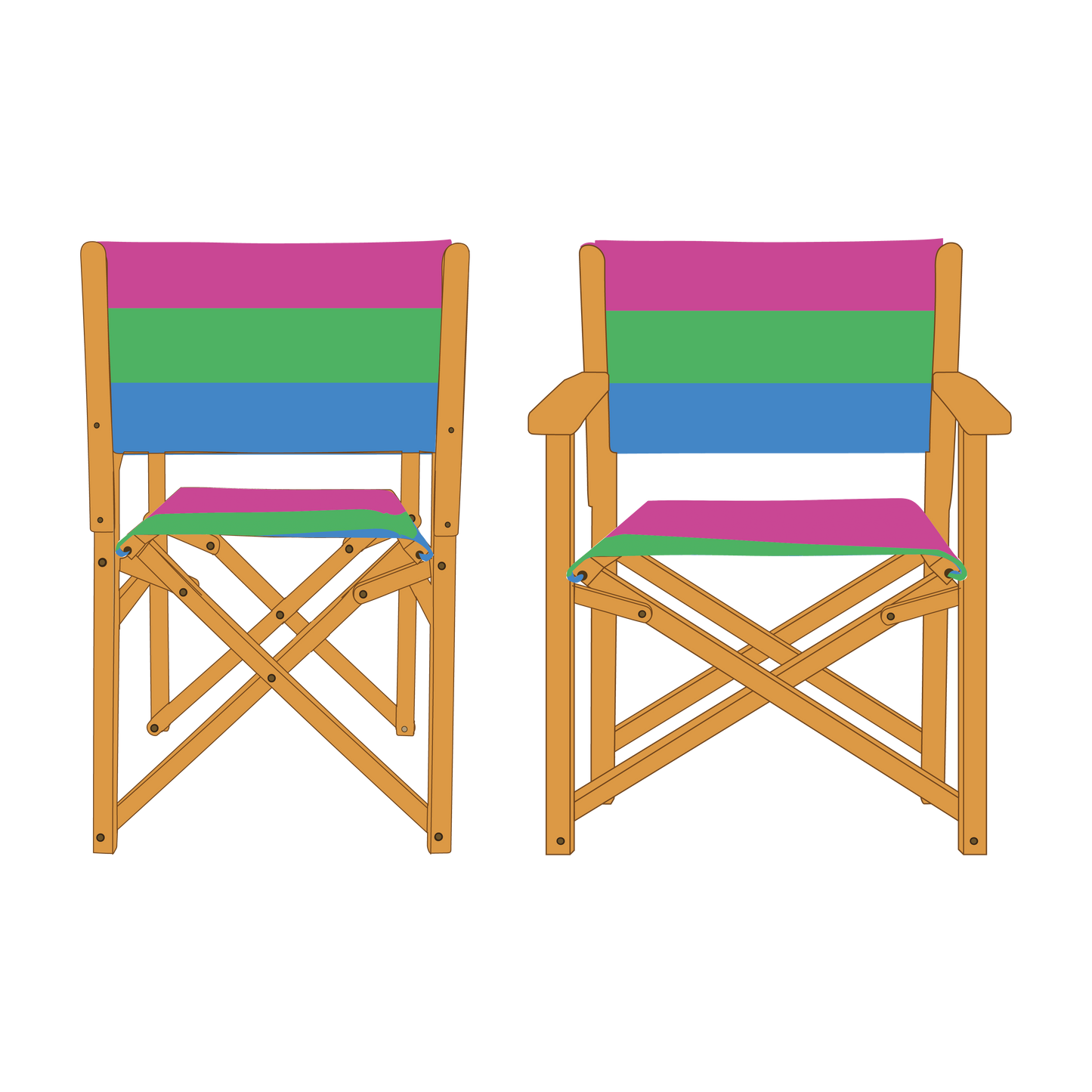 Polysexual Pride Personalised Directors Chair