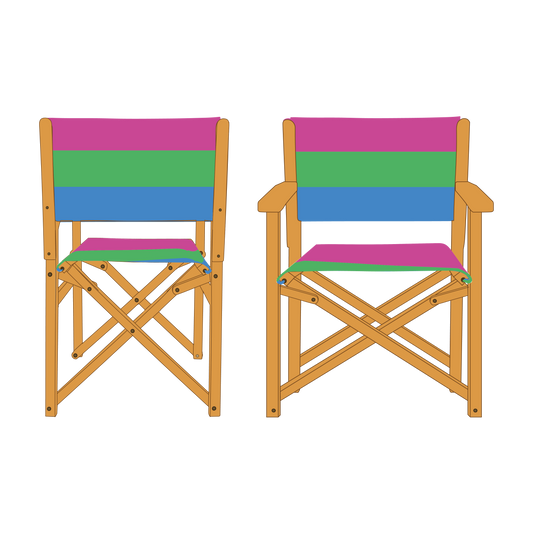 Polysexual Pride Personalised Directors Chair