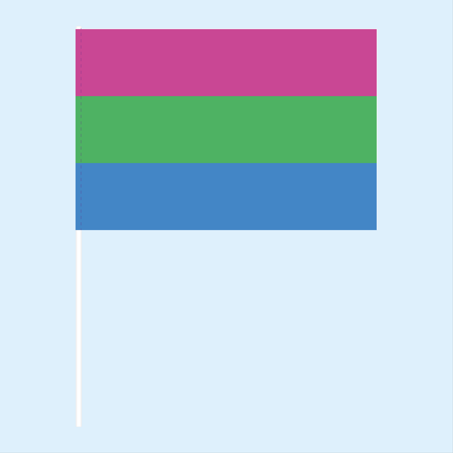 Polysexual Pride Handwaving Flag