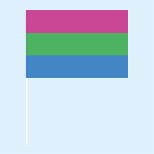 Polysexual Pride Handwaving Flag