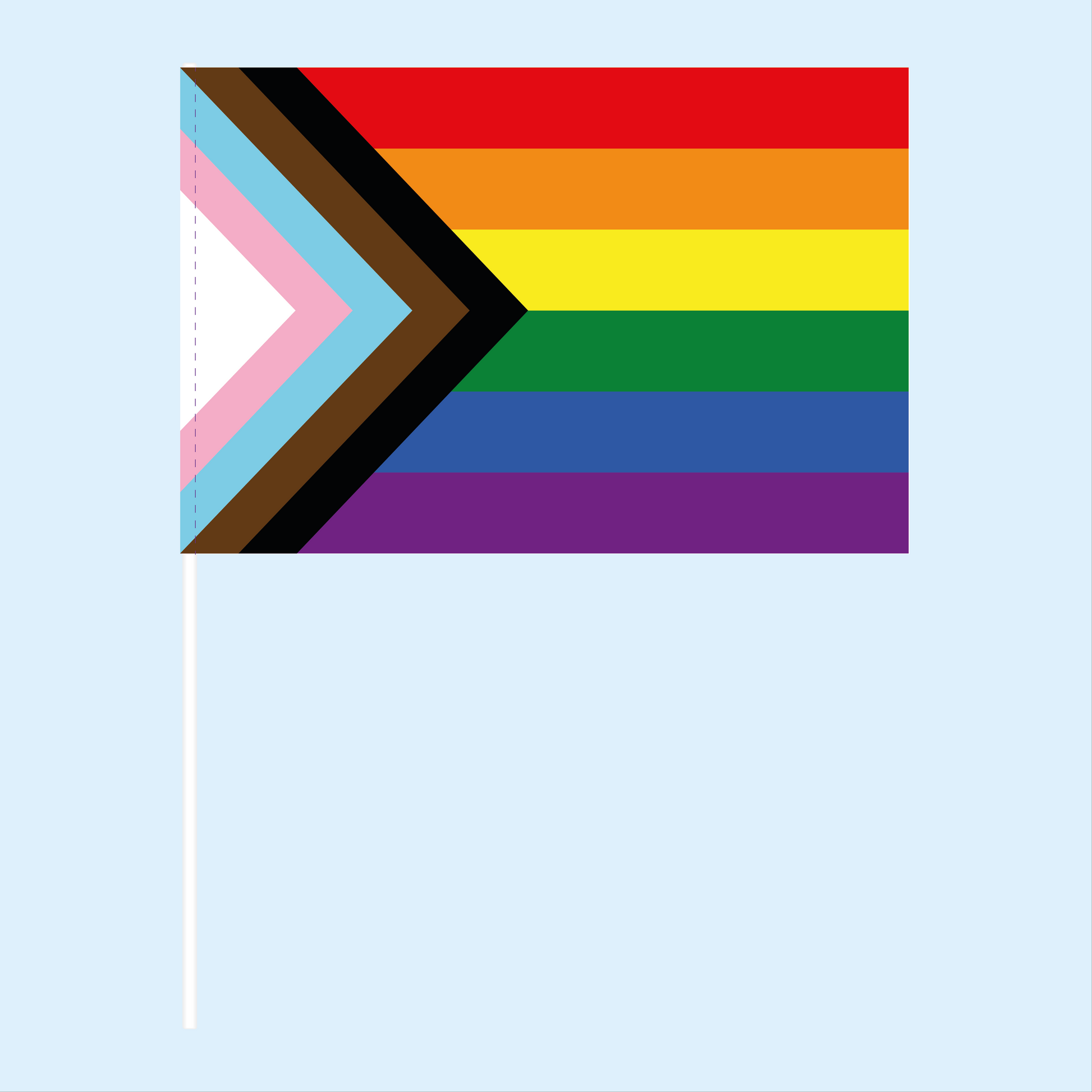 Progress Pride Handwaving Flag