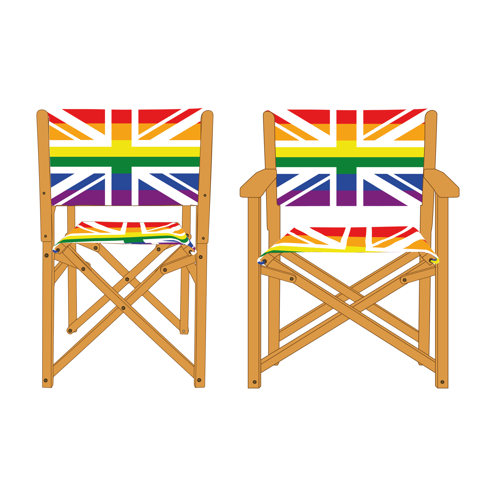 Rainbow Union Pride Personalised Directors Chair