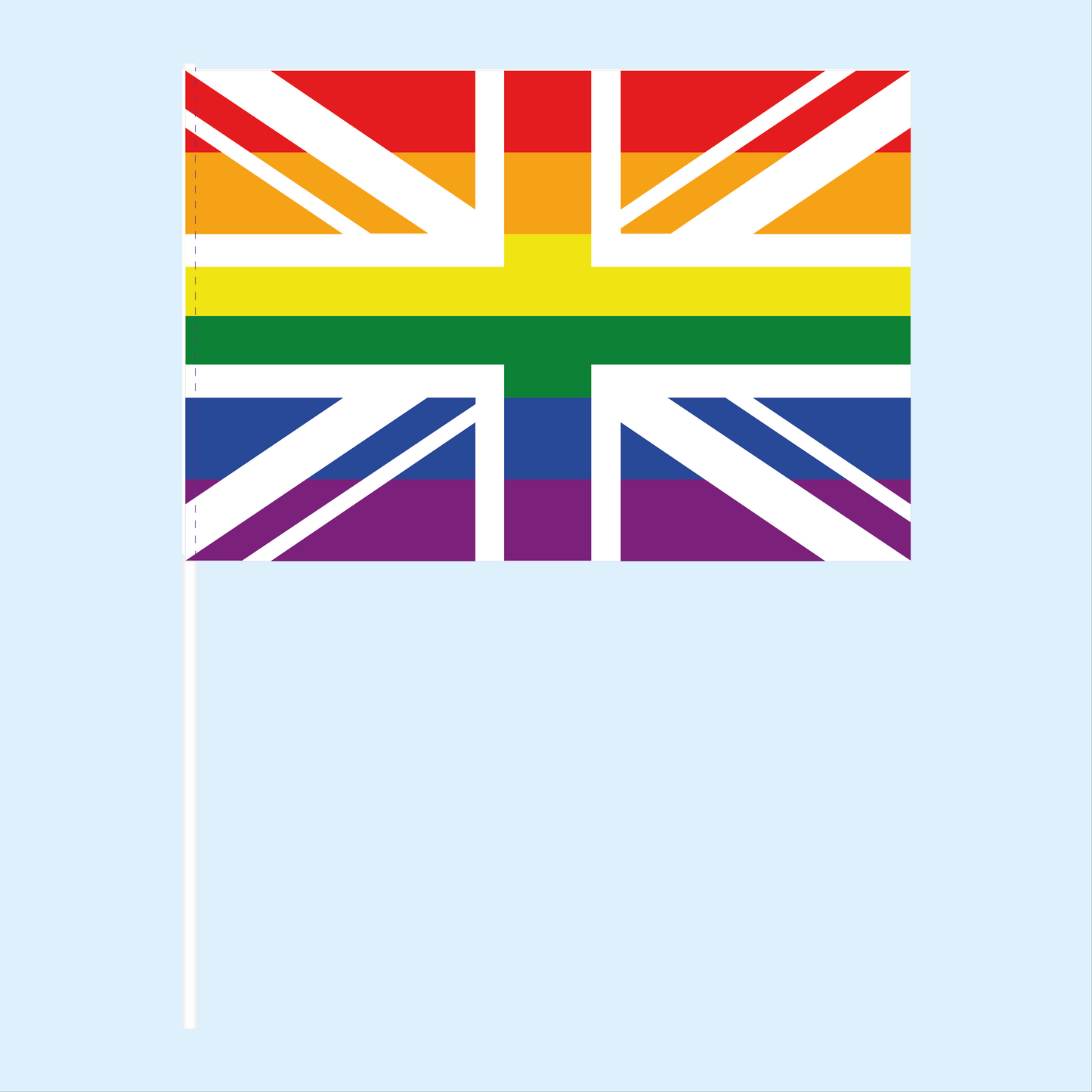 Rainbow Union Pride Handwaving Flag