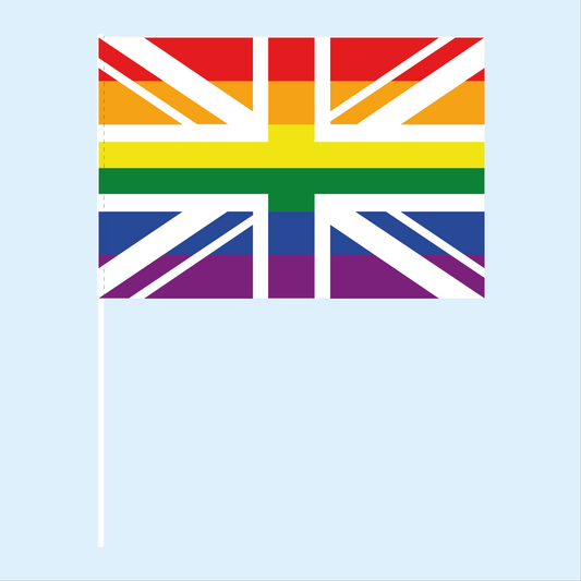 Rainbow Union Pride Handwaving Flag