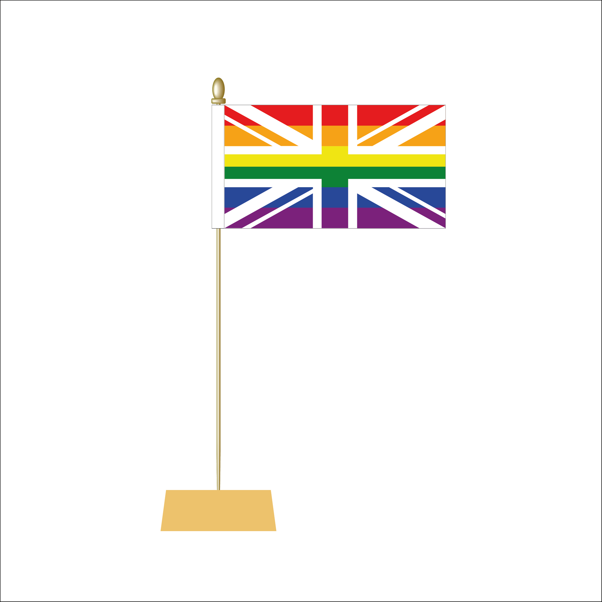 Rainbow Union Table Flag