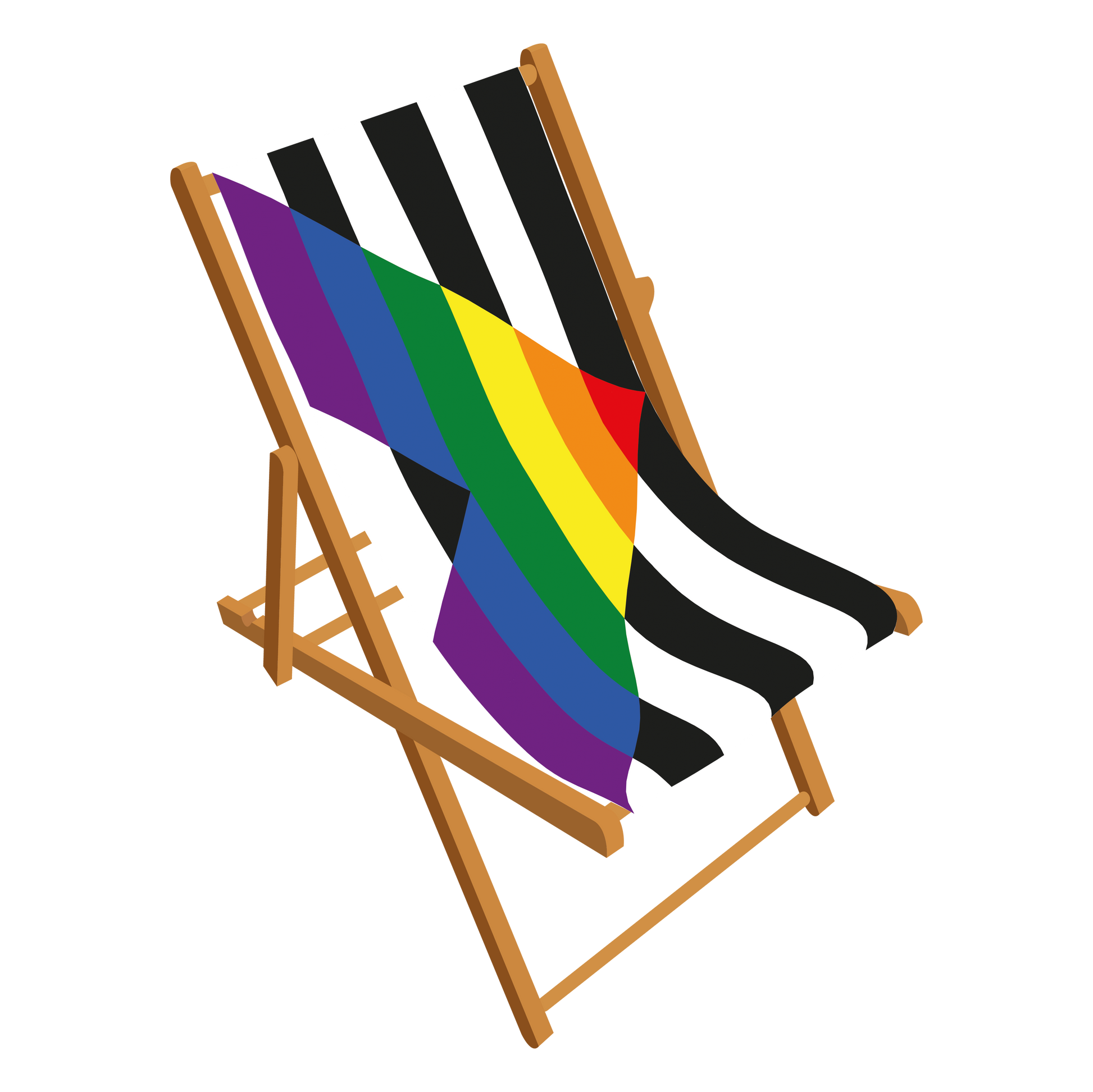 Straight Ally Pride personalised Deckchair