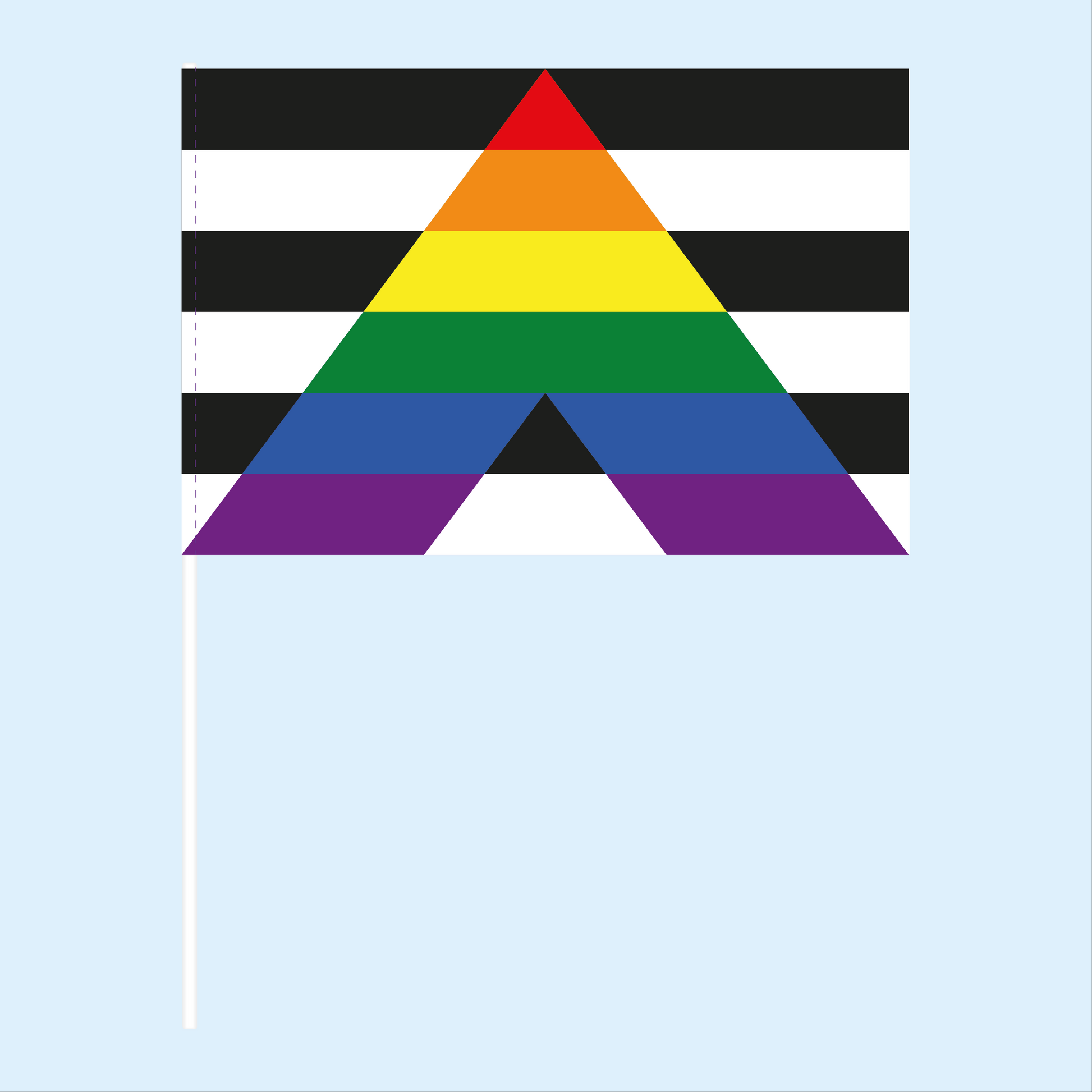 Straight Ally Pride Handwaving Flag