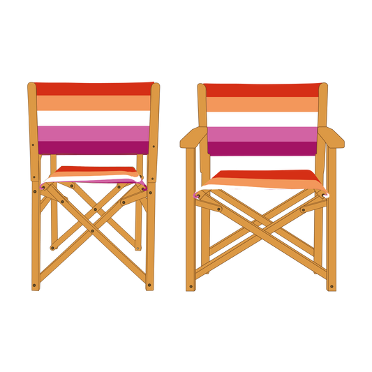 Sunset Lesbian (WLW) Pride Personalised Directors Chair