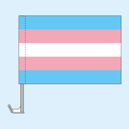 Transgender Pride Car Flag