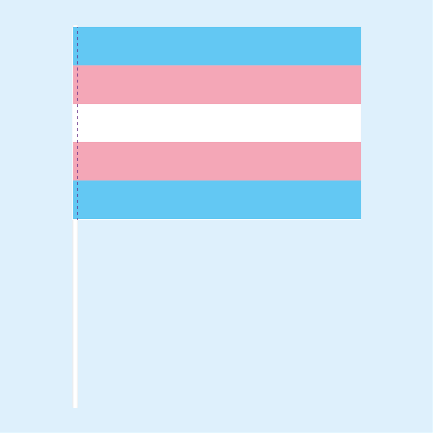 Transgender Pride Handwaving Flag