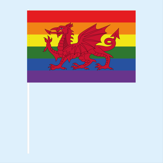 Welsh Dragon Pride Handwaving Flag